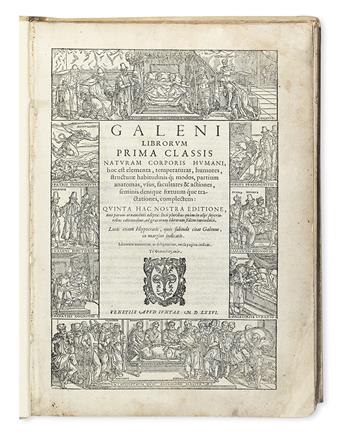 GALENUS, CLAUDIUS.  Galeni librorum prima classis.  1576